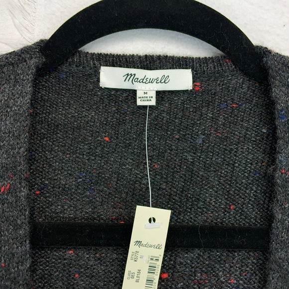 Madewell Charcoal Duster Cardigan Wool NWT - Picture 8 of 9